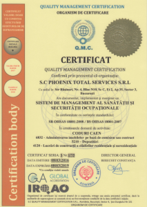 Certificat OHSAS 18001